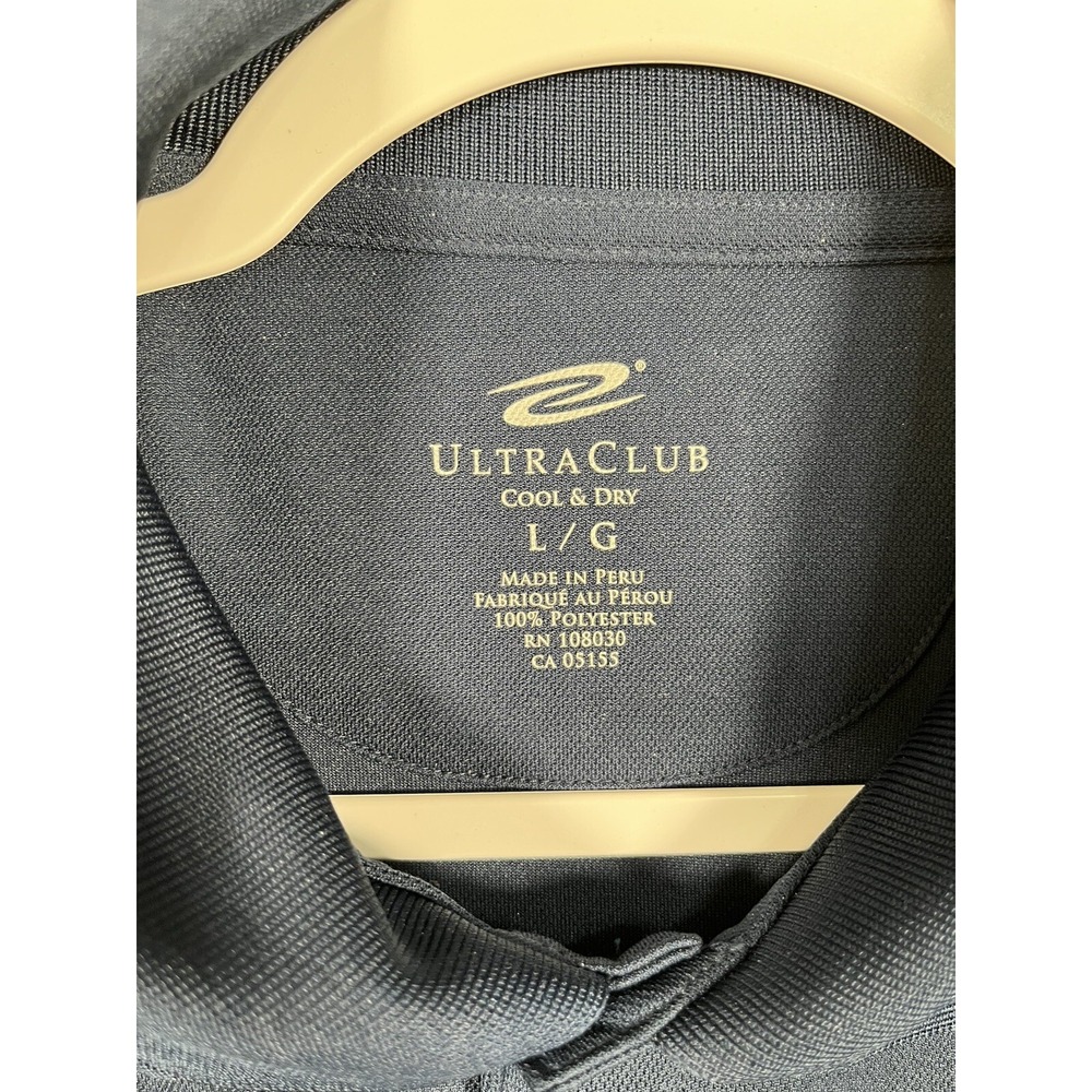 Syracuse Polo Shirt Mens‎ L Blue Ultraclub Performance Plain Logo  Embroidered - Picture 3 of 9